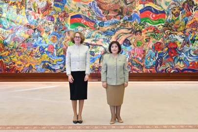 NATO Genel Sekreter Yardımcısı Shekerinska, Azerbaycan Milli Meclis Başkanı Gafarova ile bir araya geldi