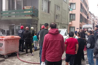 Tersane işçilerinin kaldığı evde yangın