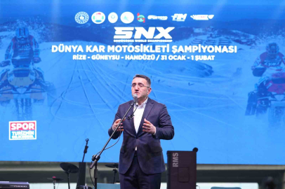 SNX Türkiye Dünya Kar Motosikleti Şampiyonası’nın açılış seremonisi Rize’de gerçekleştirildi