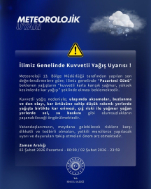 Meteorolojiden Bingöl için kuvvetli yağış uyarısı