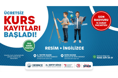 Derince’de Eğitimde Yeni Adım:  Ücretsiz Resim ve İngilizce Kursları