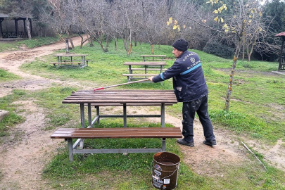 Gebze tabiat parkındaki donatı alanları yenilendi