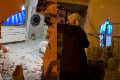 Evinde otururken kamyonetin çarptığı duvarın altında kalarak yaralandı