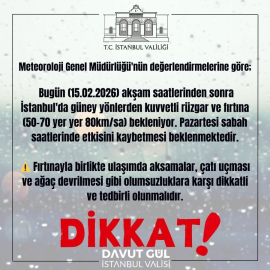 Meteorolojiden İstanbul için fırtına uyarısı