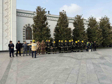 Taşkent’te Ramazan ayı hazırlıkları kapsamında camilerde acil durum tatbikatı
