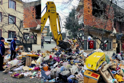 Kötü koku ihbarıyla gidilen evden 30 ton çöp çıktı