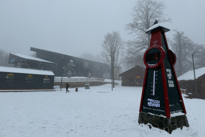 Kartepe'de lapa lapa kar yağıyor