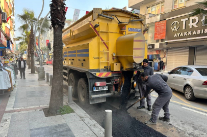 Çayırova'nın en işlek caddesinde asfalt onarımı yapıldı