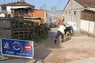 Gebze'de 3 sokakta parke ve bordür çalışması yapıldı