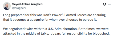 İran Dışişleri Bakanı Arakçi: "Akan kanın tüm sorumluluğu mevcut ABD yönetimine aittir"