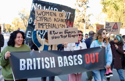 Güney Kıbrıs’ta fırlatma rampası protestosu