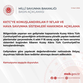 MSB: "6 adet F-16 savaş uçağı ve hava savunma sistemleri bugünden itibaren KKTC’ye konuşlandırılmıştır"
