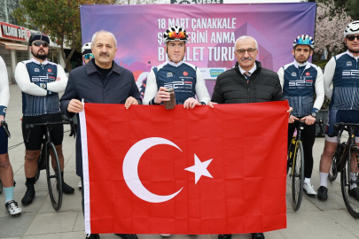 Gebze'den Çanakkale'ye pedal çevirecek bisikletliler yola çıktı