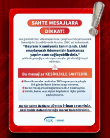 SGK’dan sahte mesajlar için uyarı