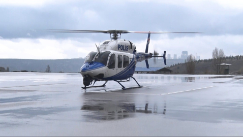 Başkentte bayramın son gününde trafik hareketliliği havadan takip ediliyor