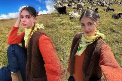 Zeynep Atılgan'ın derin yırtmaçlı pozundaki ayrıntı olay oldu