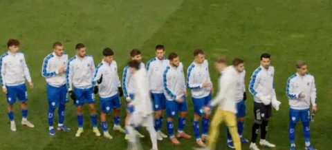 Bosna Hersek Ümit Milli Futbol Takımı oyuncuları, İsrailli futbolcuların elini sıkmadı