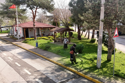 Kartepe'de yeşil alanlarda bakım ve temizlik çalışmaları sürüyor