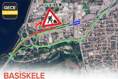 Başiskele Yeşilyurt’ta Üstyapı Çalışması: Trafik Gece Saatlerinde Kontrollü Sağlanacak.