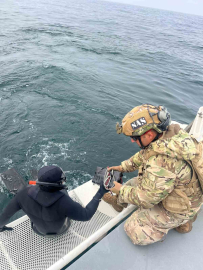 Kırklareli açıklarında tespit edilen mayın imha edildi