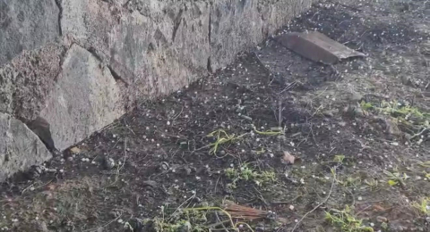 Yavuzeli’nde nohut büyüklüğünde dolu yağdı