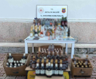 Antalya’da bin 150 litre kaçak alkol ele geçirildi