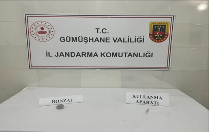 Gümüşhane’de uyuşturucu operasyonunda 1 şüpheli yakalandı