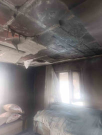 Kumlu’da ev yangını