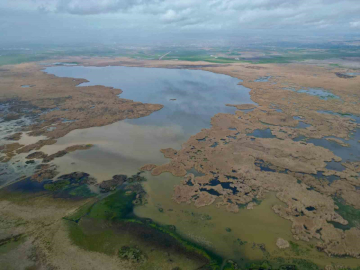 Eber Gölü’nde su seviyesi gözle görülür şekilde arttı