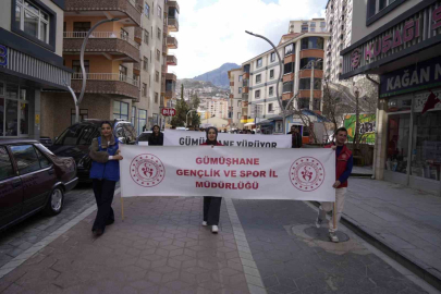 Gümüşhane’de obeziteye dikkat çekmek için yürüdüler