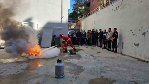 Muğla 112 personeline yangın eğitimi