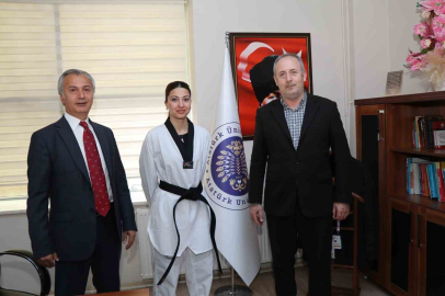 Üniversite öğrencisinin taekwondo başarısı