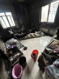 Elektrik konağından çıkan dairedeki yangın söndürüldü