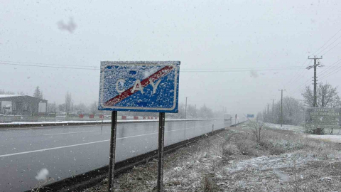 Lapa lapa yağan kar ilçeyi beyaza bürüdü