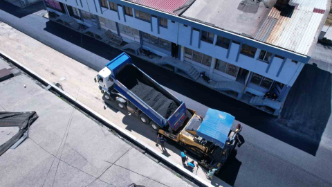 Güneş yüzünü gösterdi, sanayi yolları yenilendi