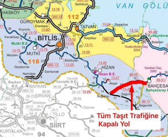 Bahçesaray-Hizan yolu geçici olarak ulaşıma kapatıldı