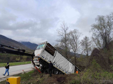 Tokat’ta tır devrildi: 3 kişi yaralandı, 6 hayvan telef oldu