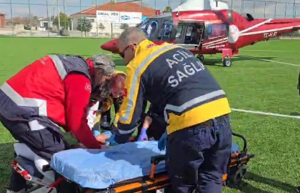 Kulu’da kalp rahatsızlığı geçiren vatandaşa hava ambulansı