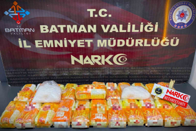 Batman’da araçta zulalanmış 24 kilo 600 gram metamfetamin ele geçirildi