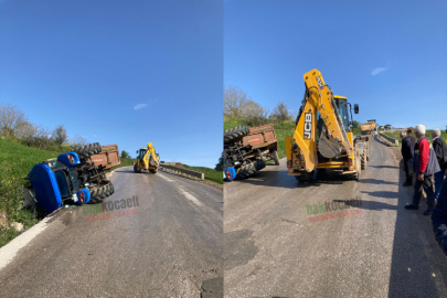 İzmit Sepetçi Yolu Yine Bildiğiniz Gibi! Kaygan Zemin Kazaya Neden Oldu
