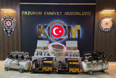Depoyu sigara imalathanesine dönüştürdüler, polis baskın yapınca yakayı ele verdiler