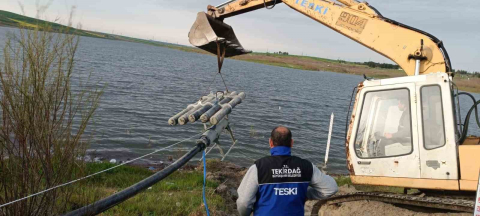 Türkmenli Göletine yüzer terfi istasyonu kuruldu