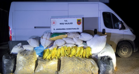 Muş’ta 1 ton 200 kilogram bandrolsüz tütün ele geçirildi