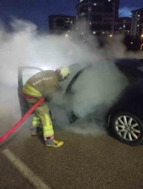 Arsuz’da otomobil yangını