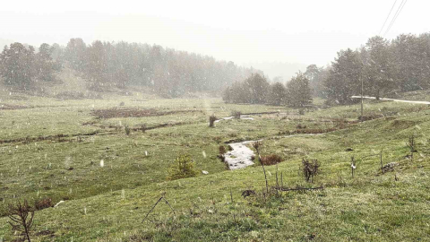 Bolu’da nisan ayında kar sürprizi