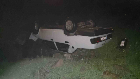 Hatay’da takla atan Fiat Tofaş ters döndü: 1 yaralı