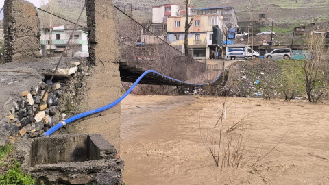 Şırnak’ta şiddetli yağış sonrası Habur Çayı coştu