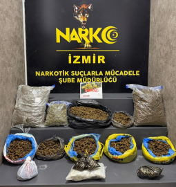 İzmir’de 16 kilo 550 gram esrar ele geçirildi