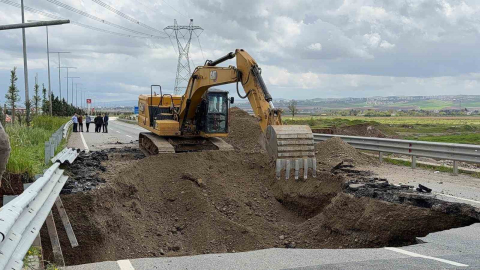 Batman’da sağanak yağış nedeniyle yol çöktü, Güney Çevre Yolu ulaşıma kapatıldı