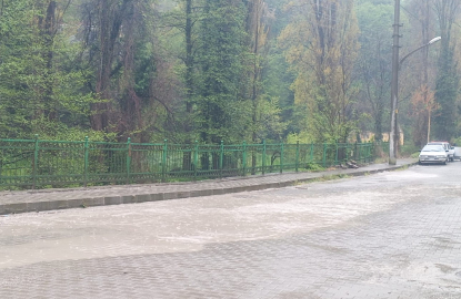 Zonguldak’ta sağanak yağışla birlikte göle döndü